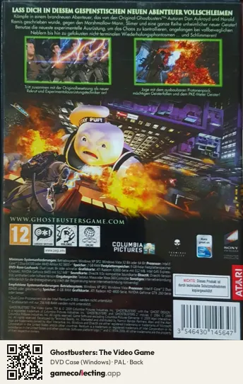 Ghostbusters: The Video Game Computer, PAL box back