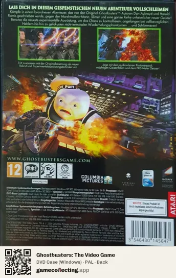 Ghostbusters: The Video Game Computer, PAL box back