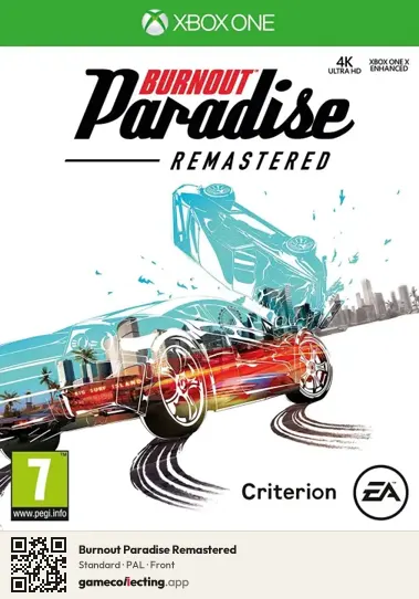 Burnout Paradise Remastered Xbox One, PAL box front