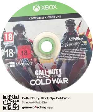 Call of Duty: Black Ops Cold War Xbox Series X, PAL disc
