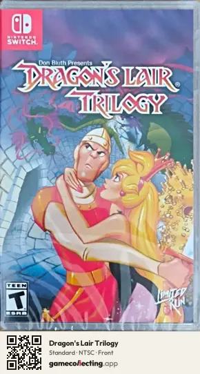 Dragon's Lair Trilogy Nintendo Switch, NTSC box front