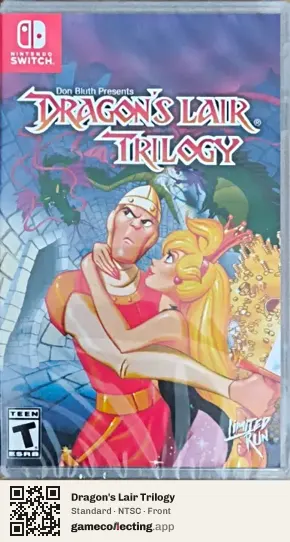 Dragon's Lair Trilogy Nintendo Switch, NTSC box front