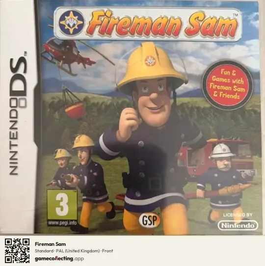Fireman Sam Nintendo DS, United Kingdom box front