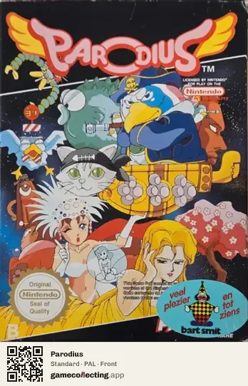 Parodius Nintendo Entertainment System, PAL box front
