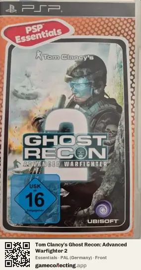 Tom Clancy's Ghost Recon: Advanced Warfighter 2 PlayStation Portable, Germany box front
