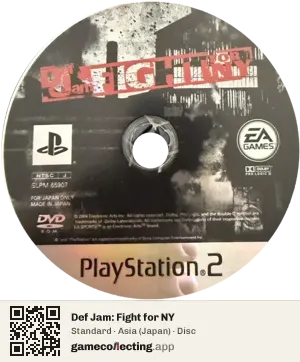 Def Jam: Fight for NY PlayStation 2, Asia disc