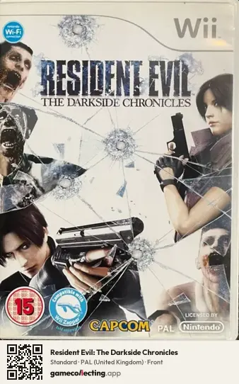 Resident Evil: The Darkside Chronicles Nintendo Wii, United Kingdom box front