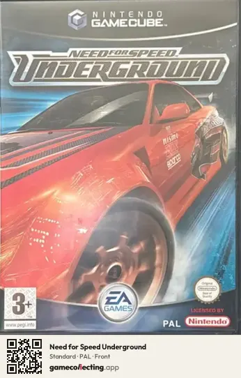 Need for Speed Underground Nintendo GameCube, PAL box front
