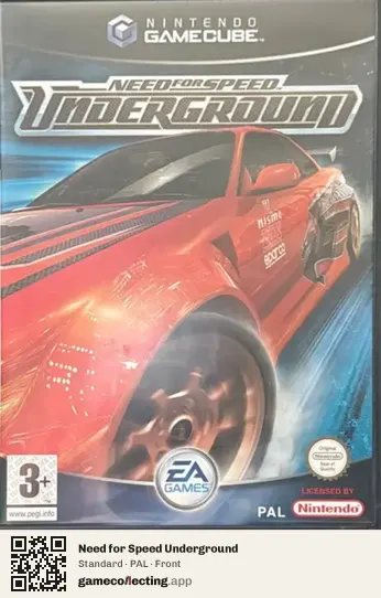 Need for Speed Underground Nintendo GameCube, PAL box front