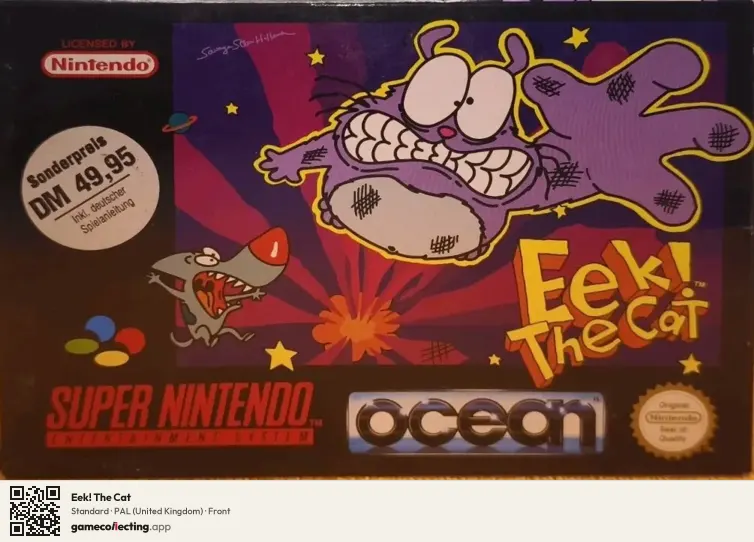 Eek! The Cat Super Nintendo Entertainment System, United Kingdom box front