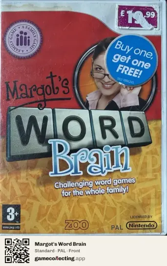 Margot's Word Brain Nintendo Wii, PAL box front
