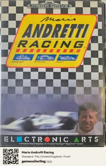 Mario Andretti Racing Sega Mega Drive / Genesis, United Kingdom box front