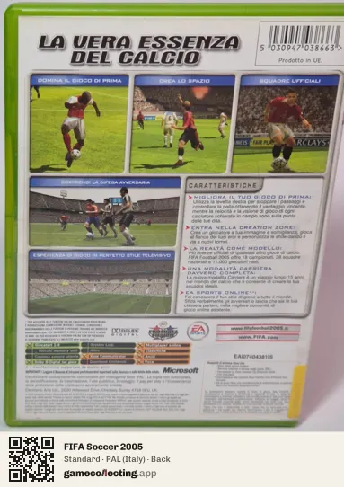 FIFA Soccer 2005 Xbox, Italy box back
