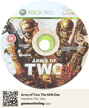 Army of Two: The 40th Day Xbox 360, PAL disc