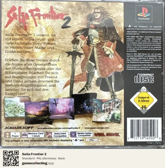 SaGa Frontier 2 PlayStation, Germany box back
