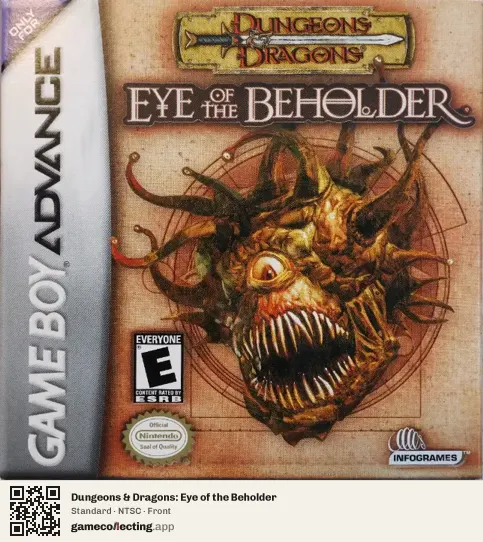 Dungeons & Dragons: Eye of the Beholder Game Boy Advance, NTSC box front