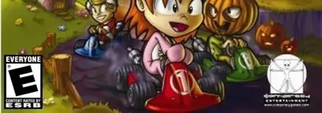 Myth Makers: Super Kart GP, the ESRB box on its front