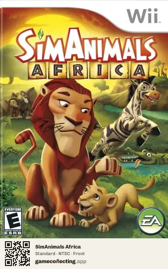 SimAnimals Africa Nintendo Wii, NTSC box front