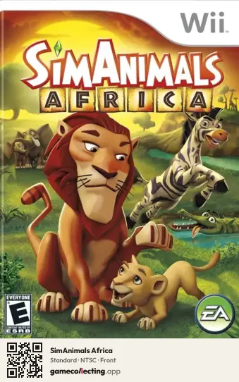 SimAnimals Africa Nintendo Wii, NTSC box front