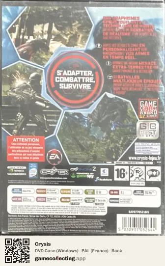 Crysis Computer, France box back