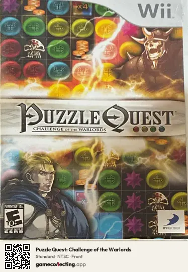 Puzzle Quest: Challenge of the Warlords Nintendo Wii, NTSC box front