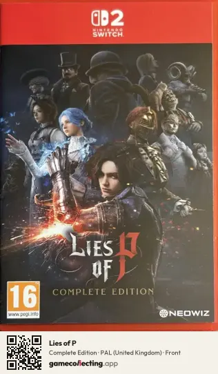 Lies of P Nintendo Switch 2, United Kingdom box front