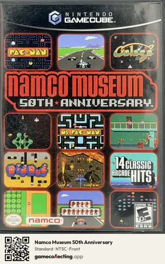 Namco Museum 50th Anniversary Nintendo GameCube, NTSC box front