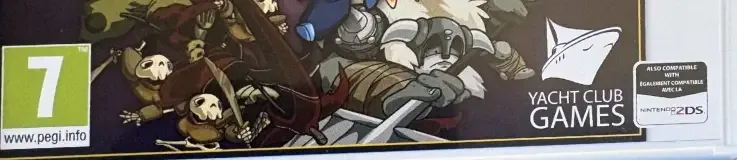 Shovel Knight, the PEGI square on its front