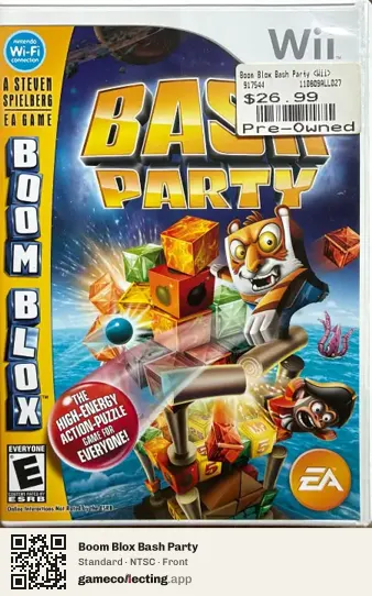 Boom Blox Bash Party Nintendo Wii, NTSC box front