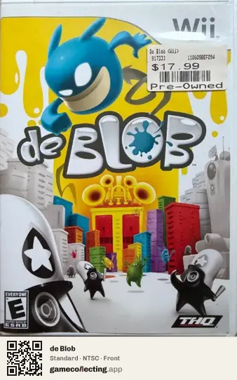 de Blob Nintendo Wii, NTSC box front