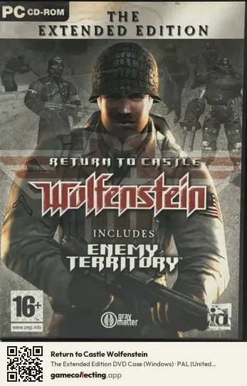 Return to Castle Wolfenstein Computer, United Kingdom box front