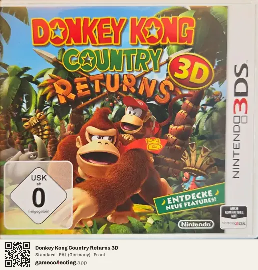Donkey Kong Country Returns 3D Nintendo 3DS, Germany box front