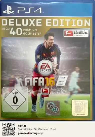 FIFA 16 PlayStation 4, Germany box front