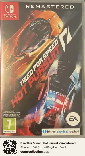 Need for Speed: Hot Pursuit Remastered Nintendo Switch, United Kingdom box front