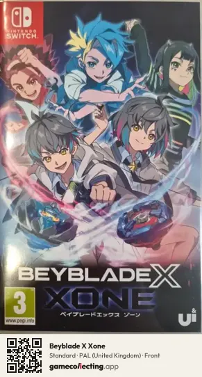 Beyblade X Xone Nintendo Switch, United Kingdom box front