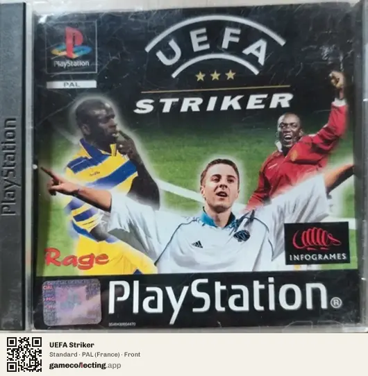 UEFA Striker PlayStation, France box front