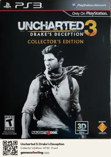 Uncharted 3: Drake's Deception PlayStation 3, NTSC box front