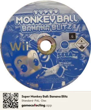 Super Monkey Ball: Banana Blitz Nintendo Wii, PAL disc