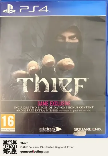Thief PlayStation 4, United Kingdom box front