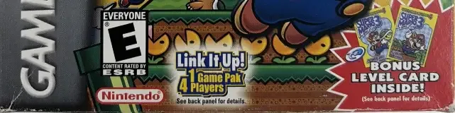 Super Mario Advance 4: Super Mario Bros. 3, the ESRB box on its front