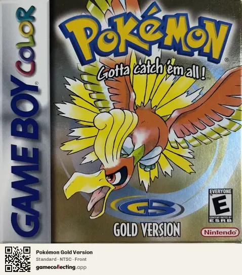Pokémon Gold Version Game Boy Color, NTSC box front