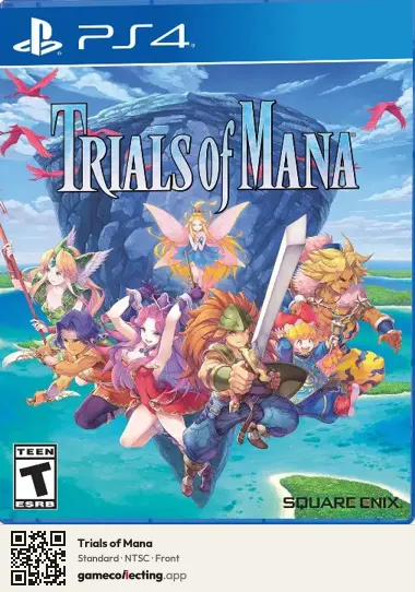 Trials of Mana PlayStation 4, NTSC box front