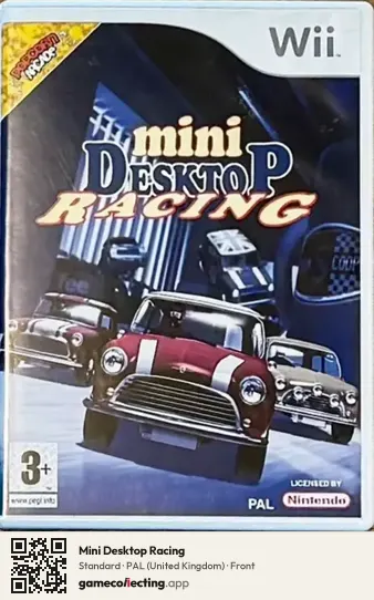 Mini Desktop Racing Nintendo Wii, United Kingdom box front