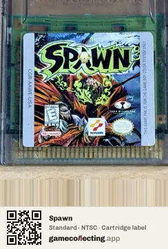 Spawn Game Boy Color, NTSC cartridge label