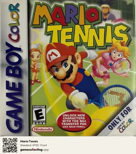 Mario Tennis Game Boy Color, NTSC box front