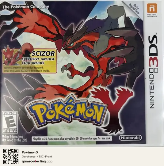 Pokémon X Nintendo 3DS, NTSC box front