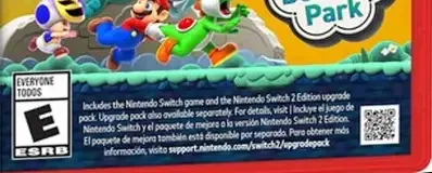 Super Mario Bros. Wonder, the ESRB box on its front
