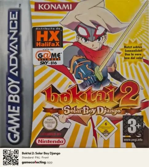 Boktai 2: Solar Boy Django Game Boy Advance, PAL box front