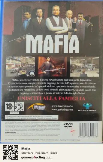 Mafia PlayStation 2, Italy box back