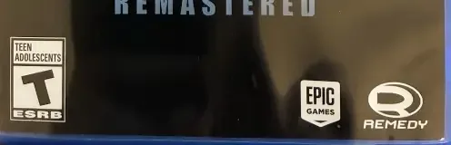 Alan Wake Remastered, the ESRB box on its front